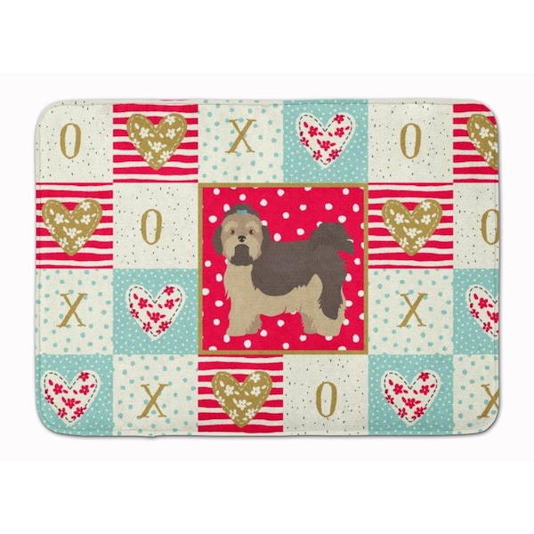 Carolines Treasures 19 x 27 in. Russian Lapdog Love Machine Washable Memory Foam Mat CK5888RUG - main